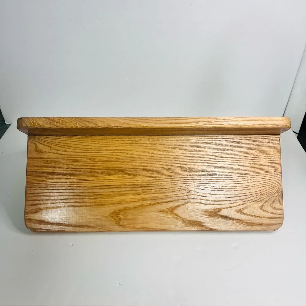 vintage‎ wooden shelf heart cut out 2 pegs 10x18 inch solid wood